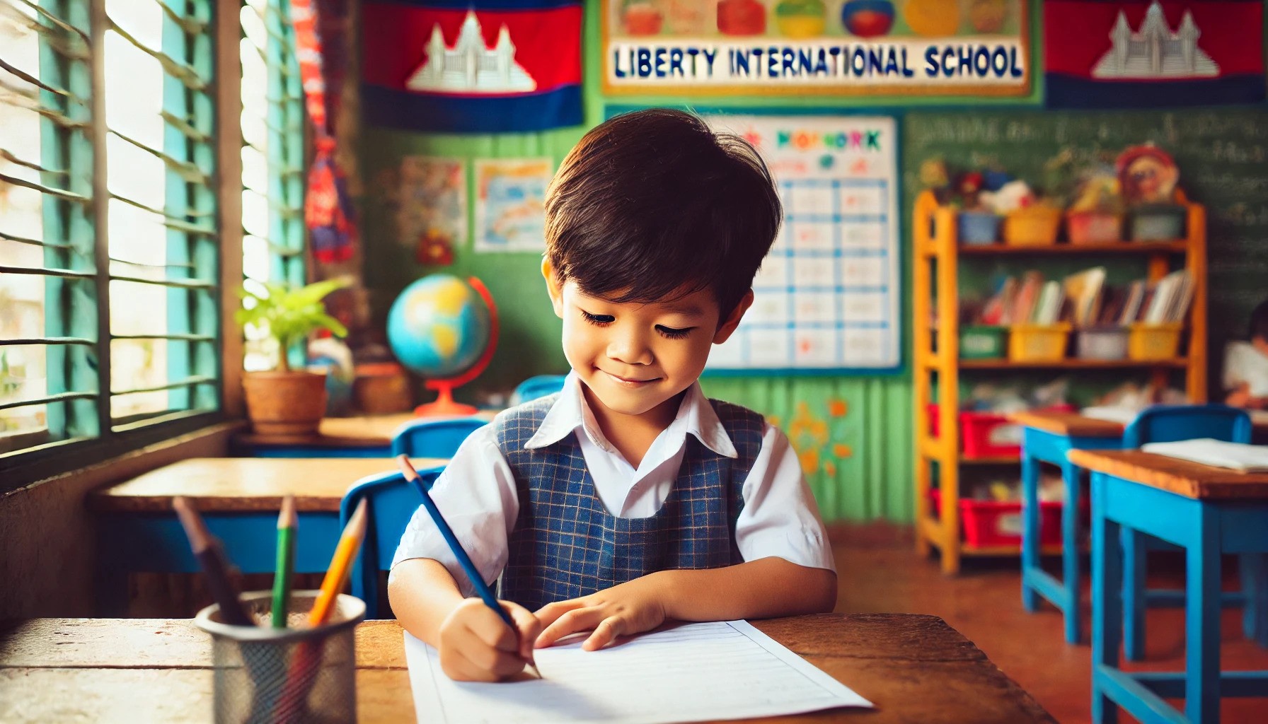 kinder homework Liberty Phnom Penh